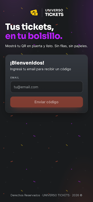 Universo Tickets Screenshot 0