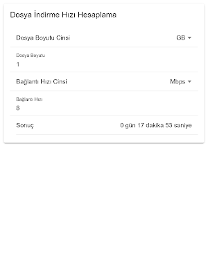 Dosya İndirme Hızı Hesaplama Screenshot 2