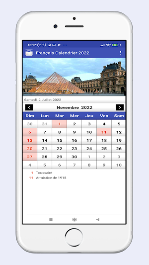 Français Calendrier 2022 Screenshot 1