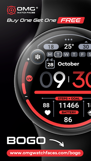 OMG 16 - Digital Watch Face Screenshot 3