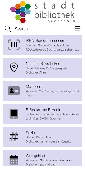 Stadtbibliothek Paderborn Screenshot 0