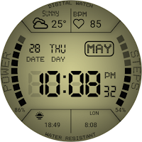 Retro Digital Watch Face