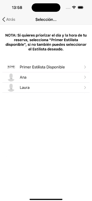 Blond Estilistas Screenshot 1