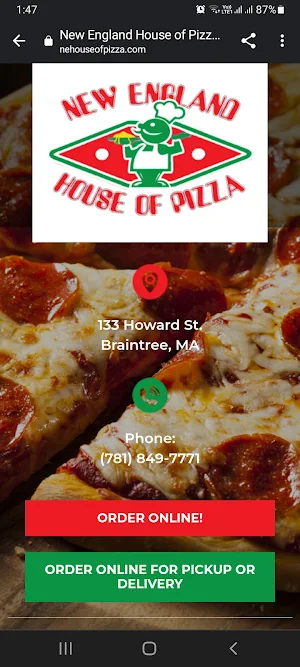 New England House of Pizza Screenshot 1
