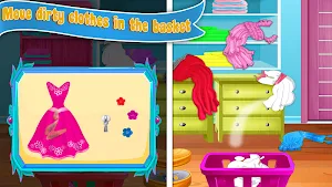 Home Laundry & Dish Washing: Messy Room Cleaning Screenshot 3