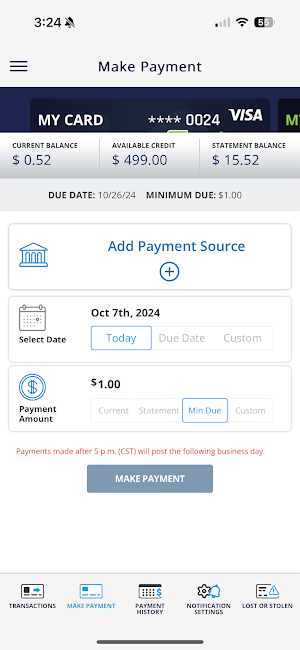 Neches Credit Card Screenshot 3