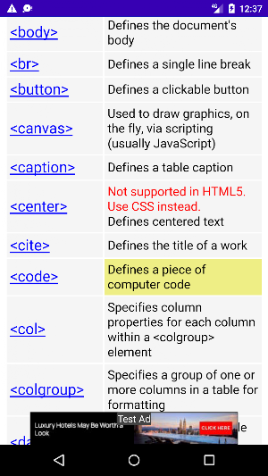 HTML All Tags Screenshot 3