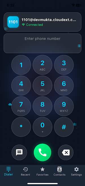 MobileExt Softphone Screenshot 1