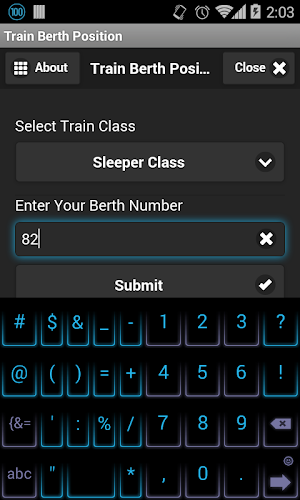 Train Berth/Seat Position Screenshot 3