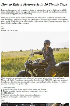 How to Ride a Motorcycle Screenshot 1