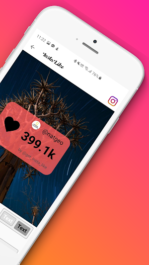 Instant Like for Instagram - share your Likes! Screenshot 1