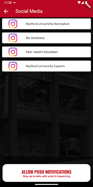 Radford University Recreation Screenshot 1