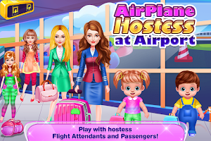 Airplane Hostess at Airport - Flight Attendants Screenshot 0