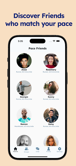 Pace Friends Walk & Run Groups Screenshot 0
