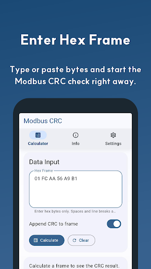 Modbus CRC Calculator Screenshot 0