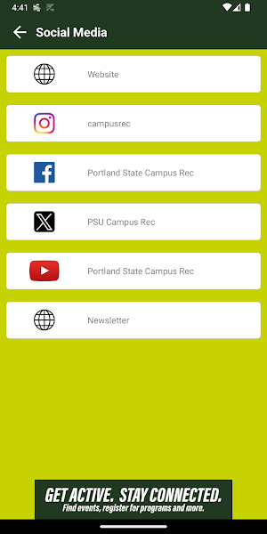 Portland State Campus Rec Screenshot 2