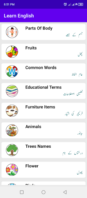 Learn English Speaking in Urdu Screenshot 2