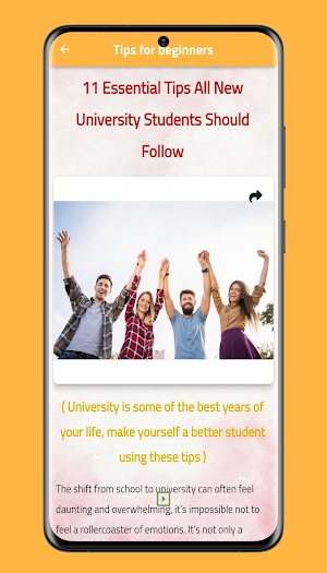 Advice for university students Screenshot 3