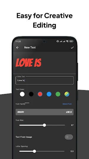 Text Behind Image Editor Screenshot 2