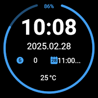 Minimal Cyan watch face