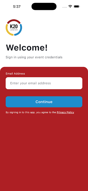 K20 Center Events Screenshot 1