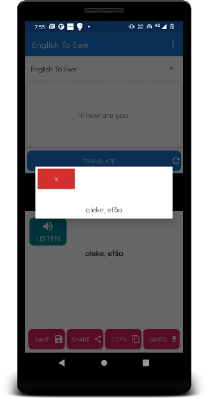 English To Ewe Translator Screenshot 1