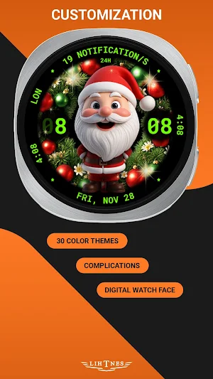 Christmas Santa Watch Face 135 Screenshot 1