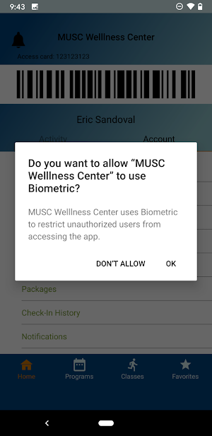 MUSC Welllness Center Screenshot 1