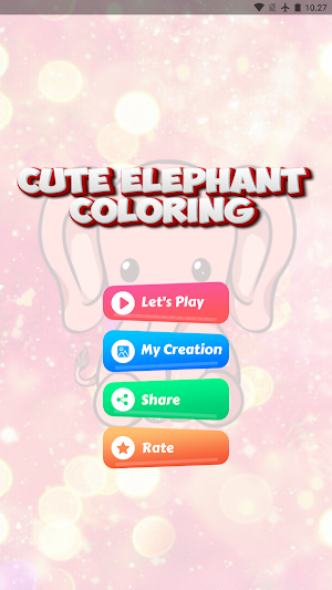Cute Elephant Coloring Pages Screenshot 0
