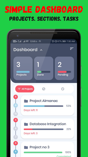 Project Progress Tracker : Project Management Screenshot 1