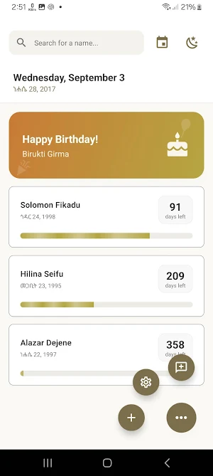 Birthday Reminder Screenshot 0