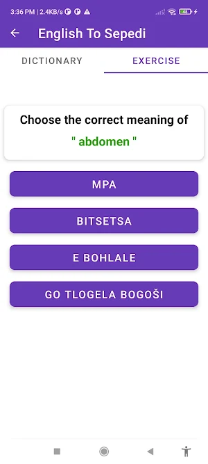 English To Sepedi Dictionary Screenshot 2