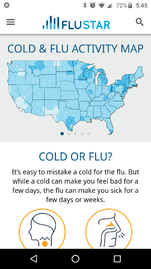 Flu Tracker by Flustar.com screenshot 1