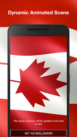 3D Canada Flag Live Wallpaper Screenshot 1