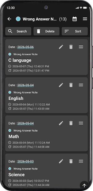 Wrong Answer Note Screenshot 2