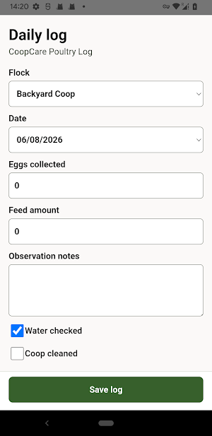 FlockCare Sheep Log Screenshot 3