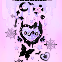 Goth Pink Love - Wallpaper