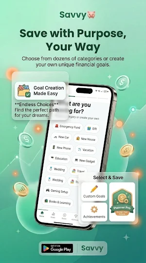 Savings Goals - Savvy Screenshot 3
