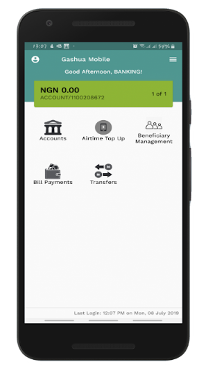 GASHUA MFB MOBILE BANKING Screenshot 1