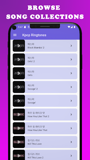 Kpop Song Ringtone App Screenshot 0