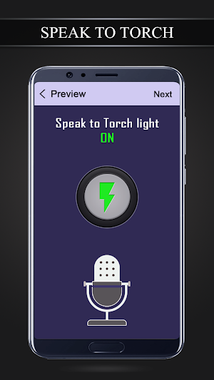 Speak to Torch Light - Clap to flash light Screenshot 2