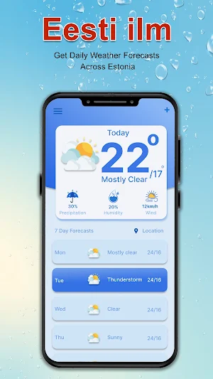 Estonia Weather Forecast Screenshot 1