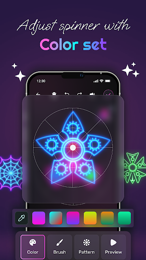 Magic Finger Glow Spinner Art Screenshot 1