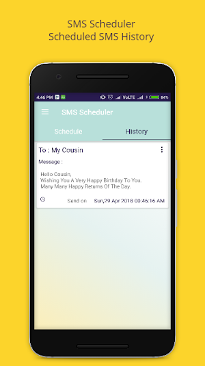 SMS Scheduler Screenshot 1