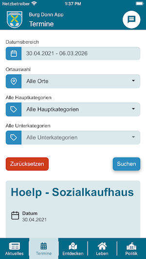 Burg Donn App Screenshot 1