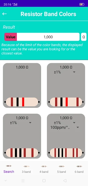Calculate Resistor Value Pro Screenshot 1