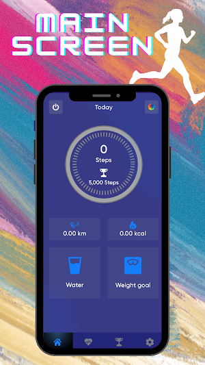 Exercise Pedometer Running App Screenshot 0