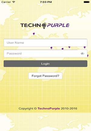 Vffy - TechnoPurple Vehicle Tracking App Screenshot 0