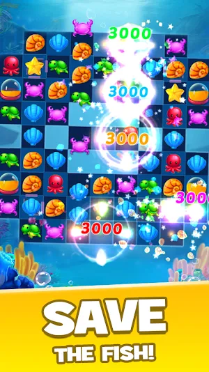 Fish Crush Match 3 Rescue Game Screenshot 1