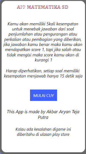Tebak perkalian by Akbar Aryan Screenshot 3